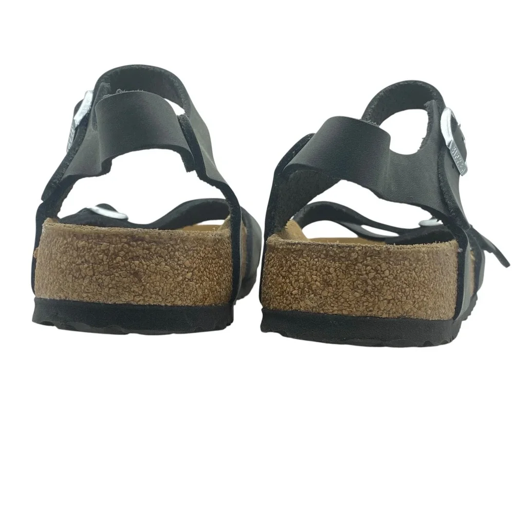 Birkenstock Kumba Black Oiled Leather Strappy Sandals 40 US Women 9-9.5